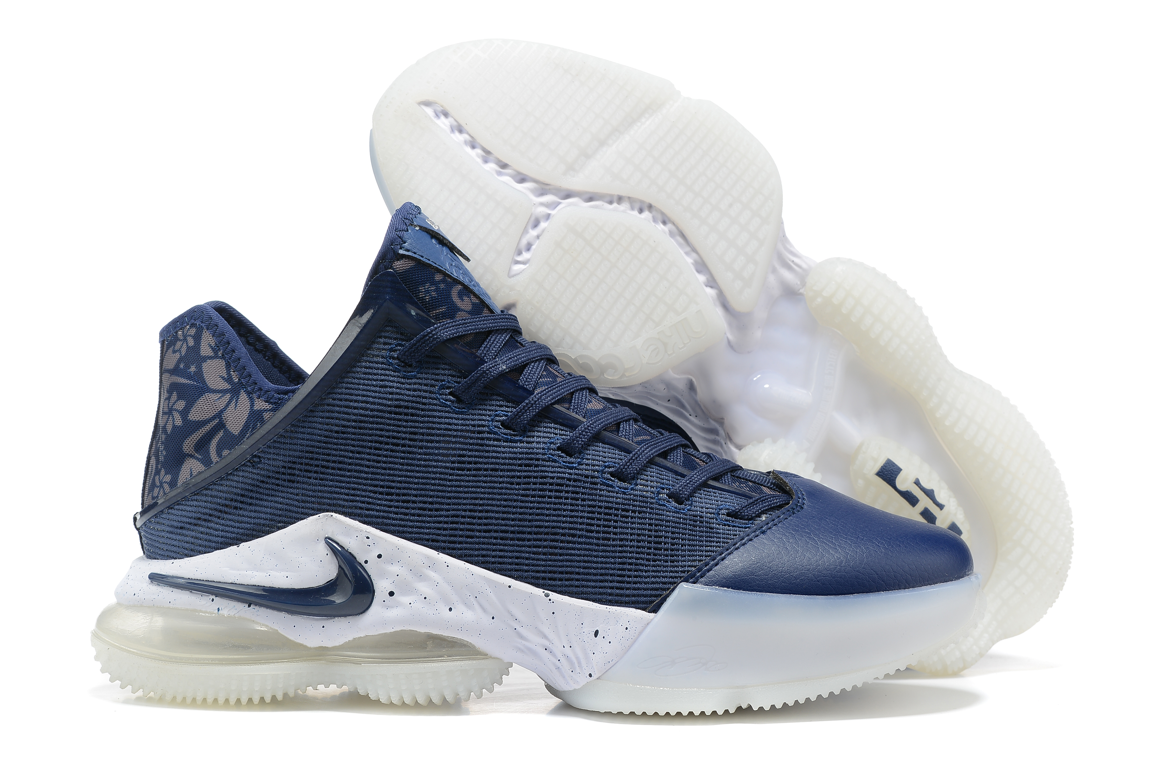 Nike LeBron 19 Low Navy Blue White Shoes